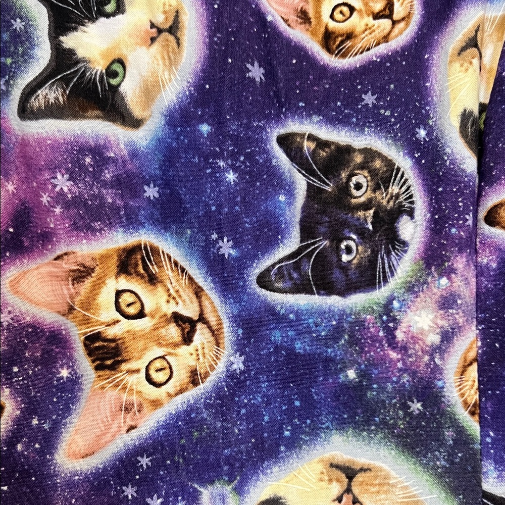 Retrolicious Space Cat Print Dress Size Large - Picture 3 of 5